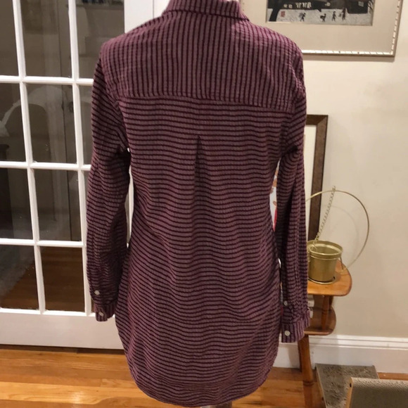 Toad & Co purple strip Mixologist tunic. Size S - Picture 6 of 9